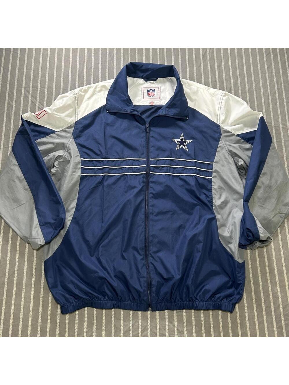 VTG Sports Illustrated Dallas Cowboys Full Zip Windbreaker Blue Jacket Men's XL